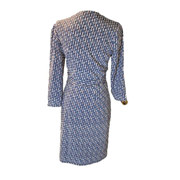 J. McLaughlin Medium Knee Length Red White Blue Dress Nylon Poly Blend - Picture 4 of 9